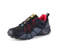 Dasongff - Zapatillas de senderismo para hombre, ortopédicas, transpirables, ligeras y cómodas, casuales, zapatillas de sendero, para senderismo y sendero, aventuras al aire libre, rojo, 41 EU