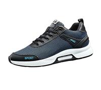 Dasongff - Zapatillas elevadoras para hombre, con suela que aumenta la talla hasta 10 cm, 8 cm, 6 cm, zapatos de tacón invisible ligeros, suela antideslizante para caminar y senderos deportivos, Azul