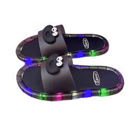 Dasongff Zapatillas Hombre Mujer Unisex Adulto Luminosas Zapatillas Verano Diapositivas LED Detector de Movimiento Chanclas Claquette Dinosaurio Zapatos para Piscina y Playa Antideslizante Planas
