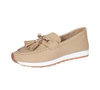 Dasongff - Zapatos de barco y mocasines ortopédicos flexibles para mujer con un solo hueco deportivo mocasín ortopédico de cuero transpirable cómodo ideal para practicar senderismo, beige, 38 EU