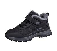 Dasongff - Zapatos para hombre, invierno, zapatos cálidos, rellenos, zapatos de nieve, al aire libre, altos, zapatillas de senderismo antideslizantes, Negro , 40 EU