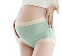 DASONLUE Calzoncillos de maternidad decorados con encaje, estructura acolchada, gran selección de tamaño, cómodos para mujeres embarazadas, cuidado diario del cuerpo, O Verde, M