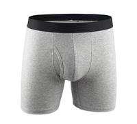 DASONLUE Calzoncillos tipo bóxer para hombre, monocolor, transpirable, suave, lavable a máquina, sin notas que rayan, con inserto absorbente integrado, reutilizables, O gris., S