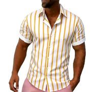 DASONLUE Camisa hawaiana para hombre, informal, de manga corta, con botones, camisa de playa, ligera, ligera, ligera, con estampado de pizza, de secado rápido, con botones de una sola fila, para playa