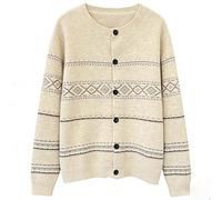 DASONLUE Cardigans Para Hombre Clásico Cardigan Botón Abajo Cárdigan de Punto Ajuste Relajado Abrigo de Punto Delgado Ligero Cárdigan Elegante Vintage Cárdigan Fino, caqui, L