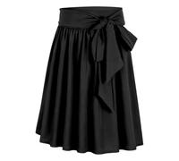 DASONLUE Delantal largo de tafetán para mujer, con cinturón, cómodo, fácil de limpiar, moda bávara, disponible en tallas grandes, Oktoberfest y festivales veraniegos, O negro., XL