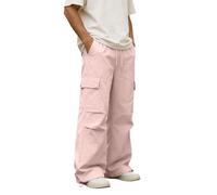 DASONLUE Pantalones cargo para hombre de gran tamaño, drapeados para exteriores, delgados, monocolor, pantalones de trabajo, ajuste relajado, pantalones de senderismo, pierna recta, holgados