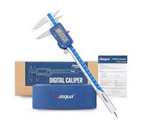 Dasqua 0-200mm Calibro digital electrónico industrial, en acero inoxidable, con amplia pantalla LCD y estuche de almacenamiento. Instrumento de medición con apagado automático, precisión 0,01mm/0,0005