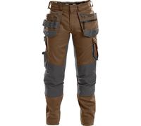Dassy Arbeitshose wit Stretch, holster pockets and knee pad pockets FLUX PESCO41 Marrón arcilla/Anthracitgris 50/Lang