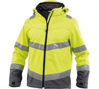 Dassy Cazadora softshell de alta visibilidad Malaga PES74 Neonamarillo/gris cemento L