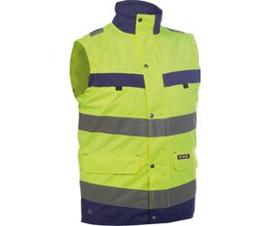 Dassy Chaleco alta visibilidad Bilbao PES70 Neonamarillo/azul oscuro XS