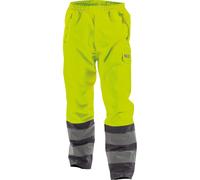 Dassy Pantalones de lluvia de alta visibilidad Sola PES70 Neonamarillo/gris cemento XS