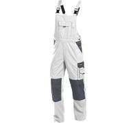 DassyitPantalón con peto bicolor cit Bolsillos para rodilleras Versailles PESCO61 Blanco/gris cemento 58