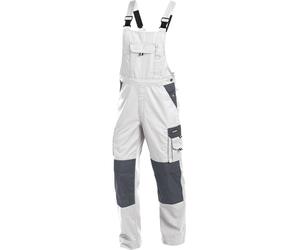 DassyitPantalón con peto bicolor cit Bolsillos para rodilleras Versailles PESCO61 Blanco/gris cemento 48