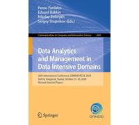 Data Analytics and Management in Data Intensive Domains: 26th International Conference, DAMDID/RCDL 2024, Nizhny Novgorod, Russia, October 23-25, ... in Computer and Information Science, 2641)