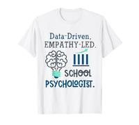 Data-Driven Empathy-Led School Psychologist Brain Graphic Camiseta