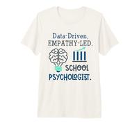 Data-Driven Empathy-Led School Psychologist Brain Graphic Camiseta Premium