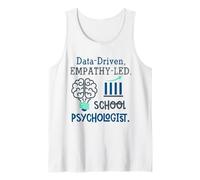 Data-Driven Empathy-Led School Psychologist Brain Graphic Camiseta sin Mangas