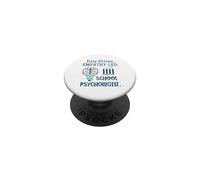 Data-Driven Empathy-Led School Psychologist Brain Graphic PopSockets PopGrip Adhesivo