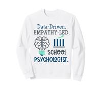Data-Driven Empathy-Led School Psychologist Brain Graphic Sudadera