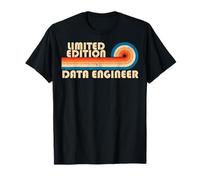 DATA ENGINEER Retro 70s 80s Sunset Stripe Camiseta