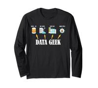 Data Geek Inteligencia empresarial Analítica Estadísticas Humor Manga Larga