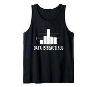 Data Is Beautiful Data Engineer Estadísticas Gráfico Humor Camiseta sin Mangas