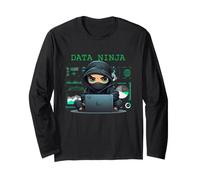 Data Ninja Data Scientist Estadísticas Codificación Dibujos Animados Manga Larga