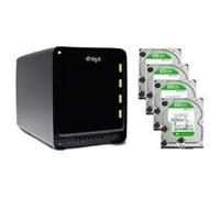 Data Robotics Drobo 04DD1-20EARS-4 - Paquete de 8 TB - Incluye un Disco Duro Drobo y Cuatro Discos Duros WD de 2 TB Caviar Green (Negro)