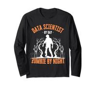 Data Scientist by Day Zombie by Night Funny Halloween Espeluznante Manga Larga