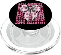 Data Scientist Science Graph Girl Coquette Bow rosa PopSockets PopGrip para MagSafe