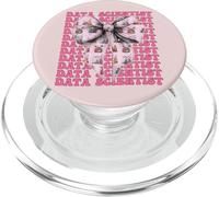 Data Scientist Science Graph Girl Coquette Bow Rosa PopSockets PopGrip para MagSafe