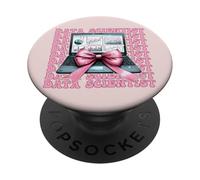 Data Scientist Science Laptop Graph Girl Coquette Bow Rosa PopSockets PopGrip Adhesivo