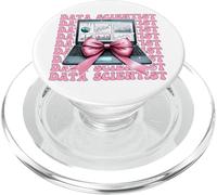 Data Scientist Science Laptop Graph Girl Coquette Bow Rosa PopSockets PopGrip para MagSafe