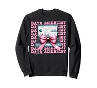 Data Scientist Science Laptop Graph Girl Coquette Bow rosa Sudadera