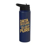 Data Secure Pure Sleep - Hacker divertido de ciberseguridad Stainless Steel Insulated Water Bottle
