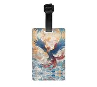 Data Stream Phoenix - Etiqueta de equipaje extraíble - 8,4 x 5,3 cm para maletines, mochilas para niños, bolsas de deporte y bolsas de golf