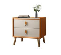 DataBaste Mesilla de Noche，Mesa Auxiliar，con 2 Cajones，para Dormitorio Sala de Estar(Orange,45 * 40 * 46cm/17.7 * 15.7 * 18.1in)