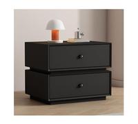 DataBaste Mesita de Noche，Mesa Auxiliar，Armario de Almacenamiento，para Dormitorio y Salón(Black,50 * 40 * 48cm/19.7 * 15.7 * 18.9in)