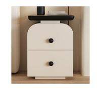 DataBaste Mesita de Noche，Mesa Auxiliar de Dormitorio，con 2 Cajones，para Dormitorio y Salón(Black,30 * 40 * 50cm/11.8 * 15.7 * 19.7in)