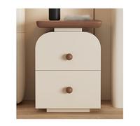 DataBaste Mesita de Noche，Mesa Auxiliar de Dormitorio，con 2 Cajones，para Dormitorio y Salón(Brown,35 * 40 * 50cm/13.8 * 15.7 * 19.7in)