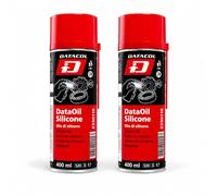 Datacol Spray de Silicona Lubricante, Antiadherente para Gomas, Cinturones, Plástico y Caucho, Protección y Mantenimiento Especializado, 400 ml (2)