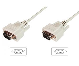 Datatransfer connection cable, D-Sub9 M/M, 3.0m, serial, molded, be