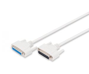 Datatransfer extension cable, D-Sub25 M/F, 2.0m, serial/parallel, molded, be