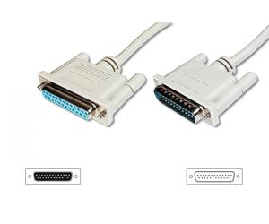 Datatransfer extension cable, D-Sub25 M/F, 3.0m, serial/parallel, molded, be