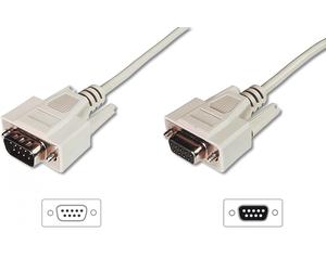 Datatransfer extension cable, D-Sub9 M/F, 3.0m, serial, molded, be