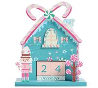 Date Blocks - House Shape Wooden Daily Desktop Perpetual Desk Calendar Blocks - Desk Accessories - Month Date Display Blocks For Home Decor - Block Calendar For Desk