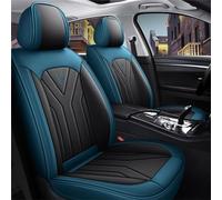 DateYcn Fundas de asiento de coche para Nissan Qashqai J10 J11 J12 / Qashqai + 2 J10 Funda de asiento de cuero para protección de coche, color negro y azul