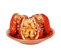 Dátiles rojos rellenos de nueces: un refrigerio de frutas con una mezcla de sabores de dátiles y nueces(2bag)
