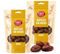 Dátiles Sin Hueso, Dátiles Frit Ravich, Alto contenido de fibra y Potasio, Sin Gluten, Producto sin sal, Parte de una dieta variada y equilibrada, Contiene 2 unidades de 180 g